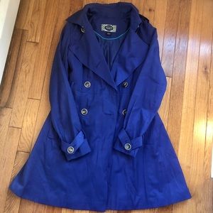 Green with Envy purple trench coat, Fall/Spring